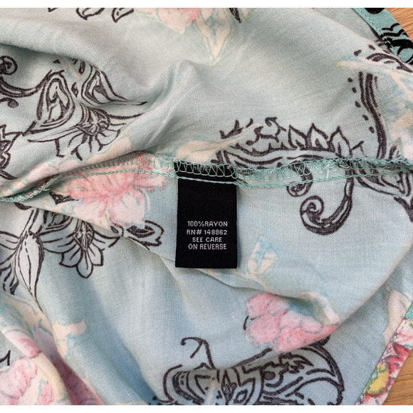 Torrid Challis Dress Plus Size 3 3X Green Floral Skull Print Whimsygoth Pin up - Picture 5 of 7